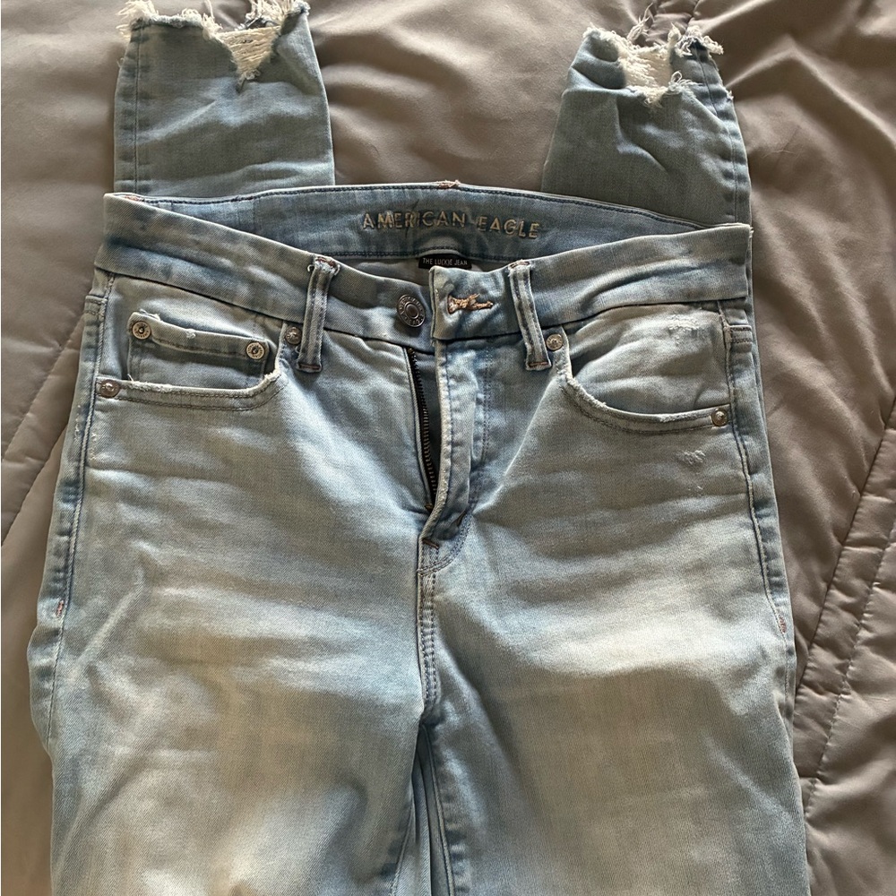 American Eagle Outfitters Light Blue Women's Denim Overalls
